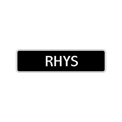 Rhys Street Sign Children Name Room Plate