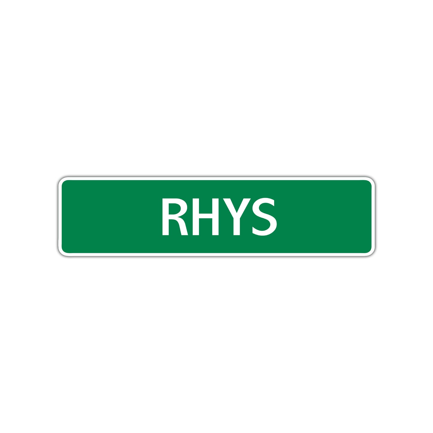 Rhys Street Sign Children Name Room Plate
