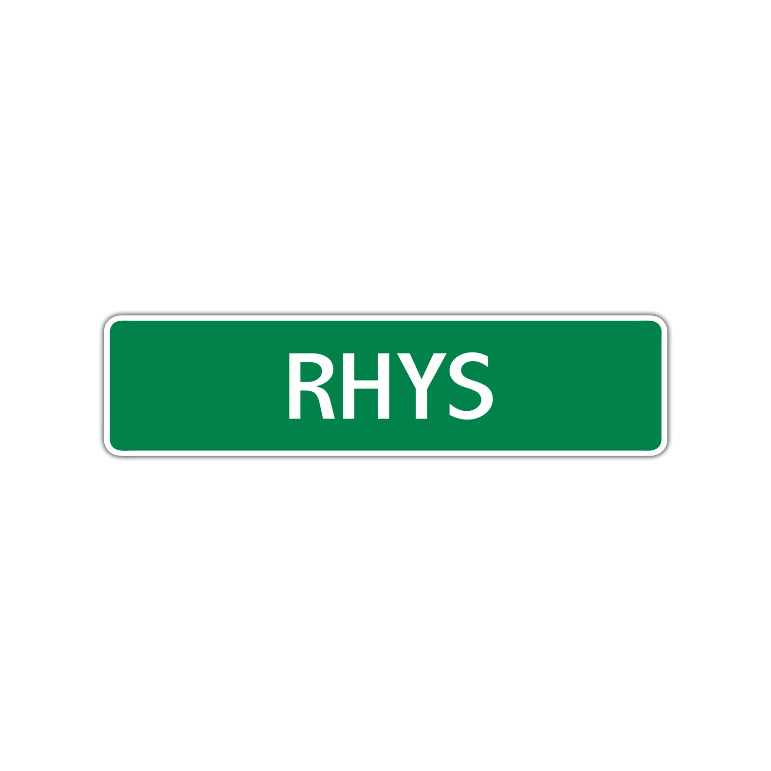 Rhys Street Sign Children Name Room Plate