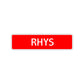 Rhys Street Sign Children Name Room Plate