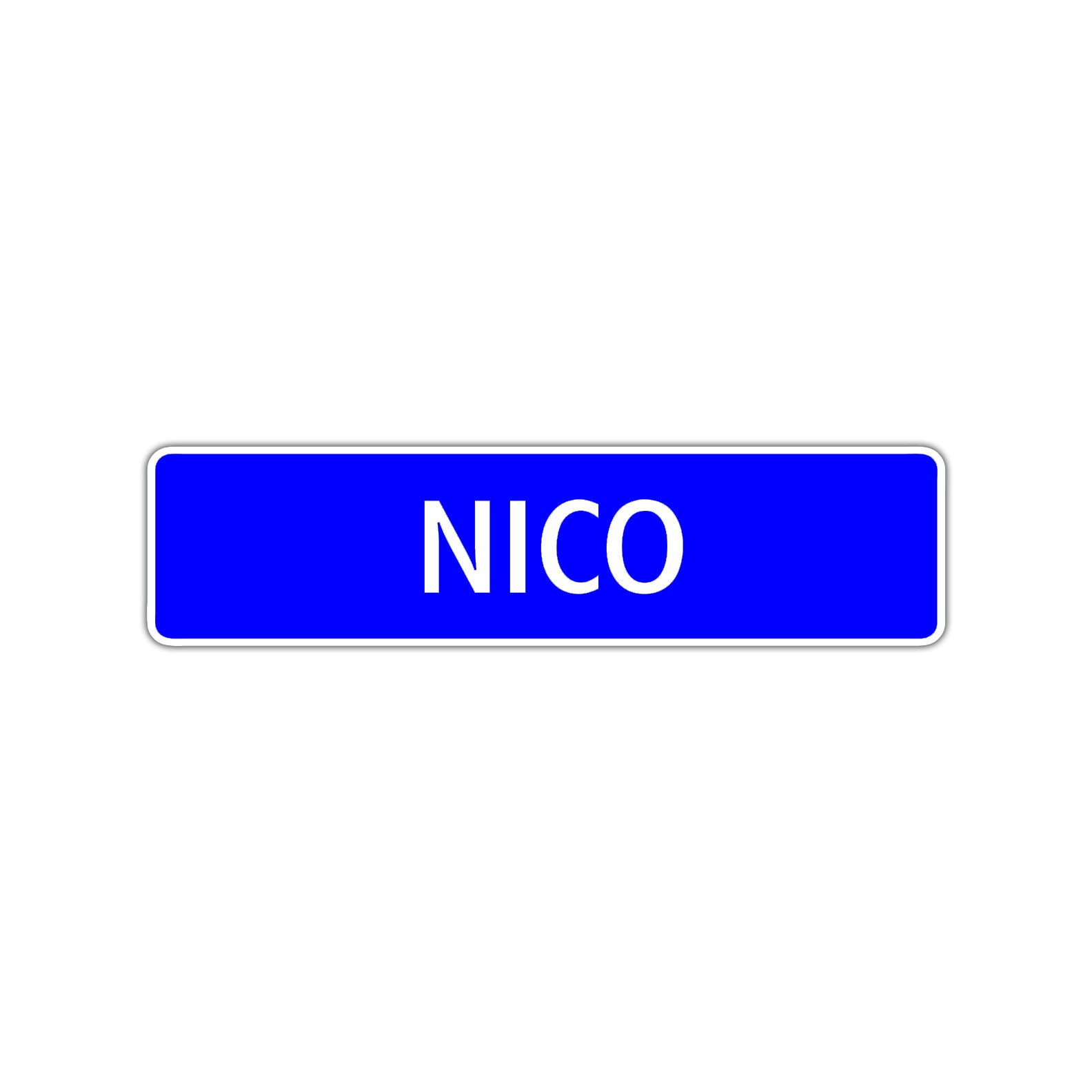 Nico Street Sign Children Name Room Plate