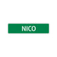 Nico Street Sign Children Name Room Plate