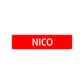 Nico Street Sign Children Name Room Plate