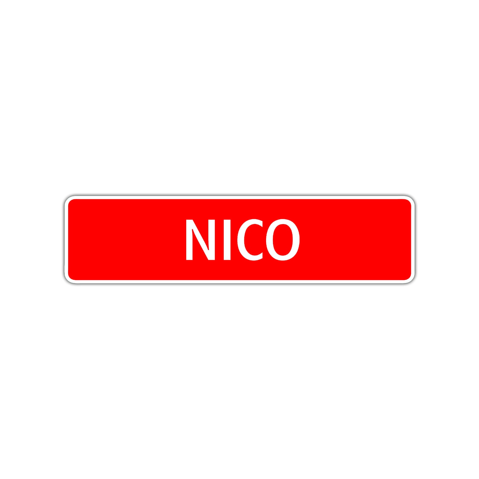 Nico Street Sign Children Name Room Plate