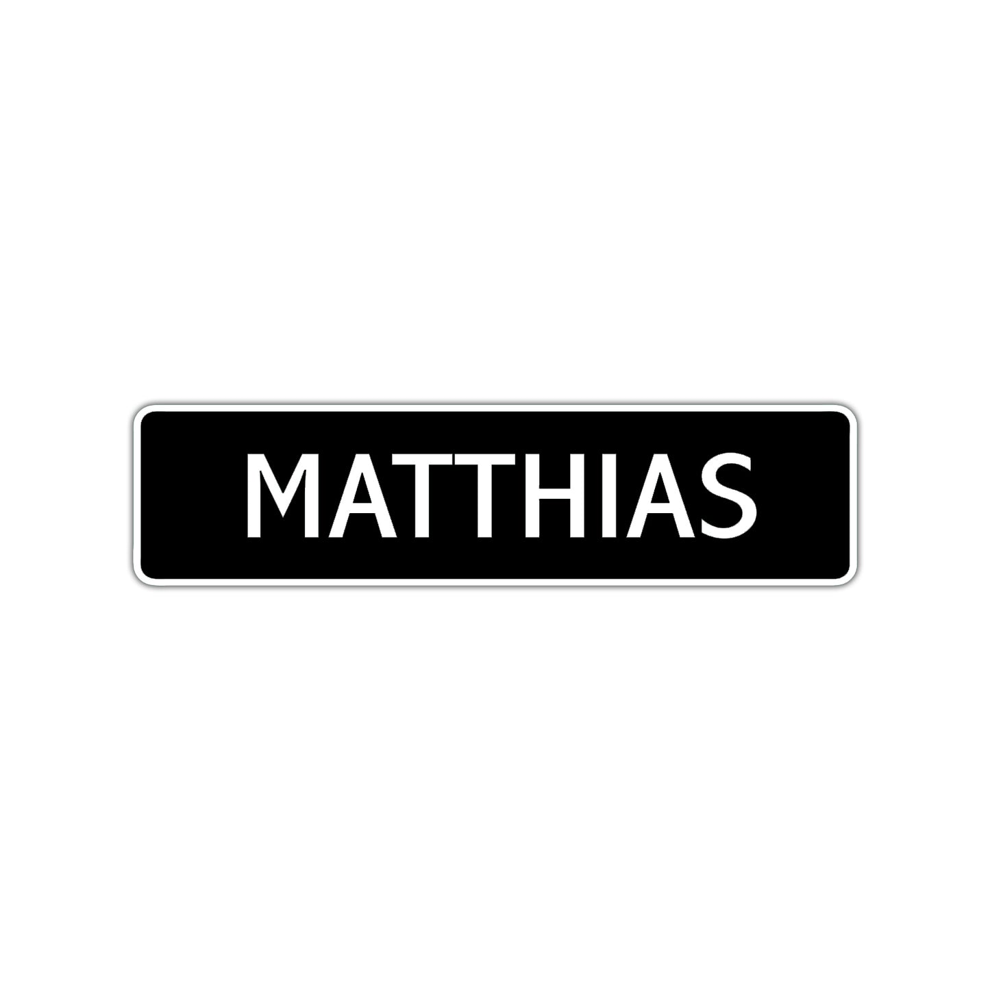 Matthias Street Sign Children Name Room Plate