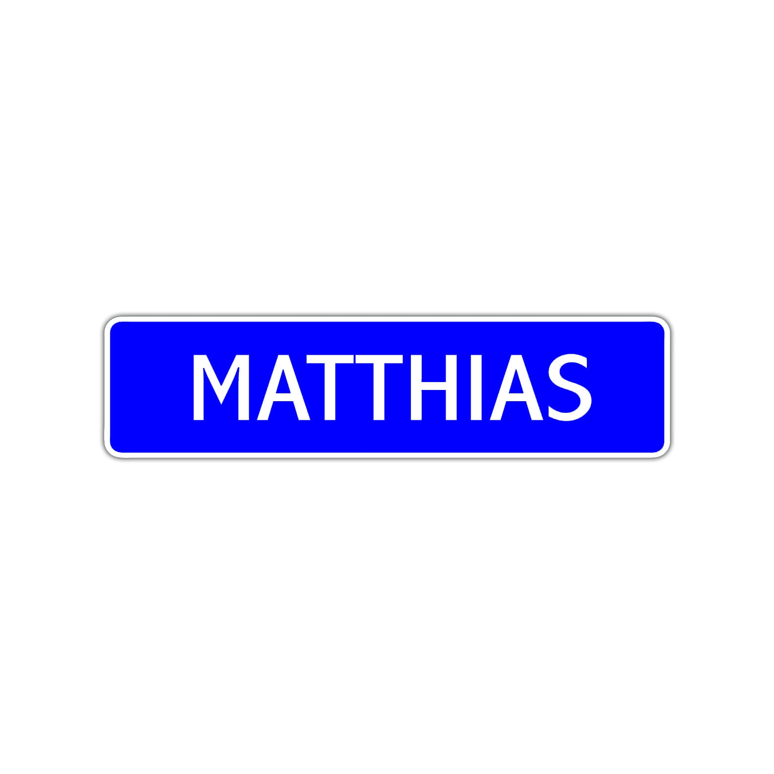 Matthias Street Sign Children Name Room Plate