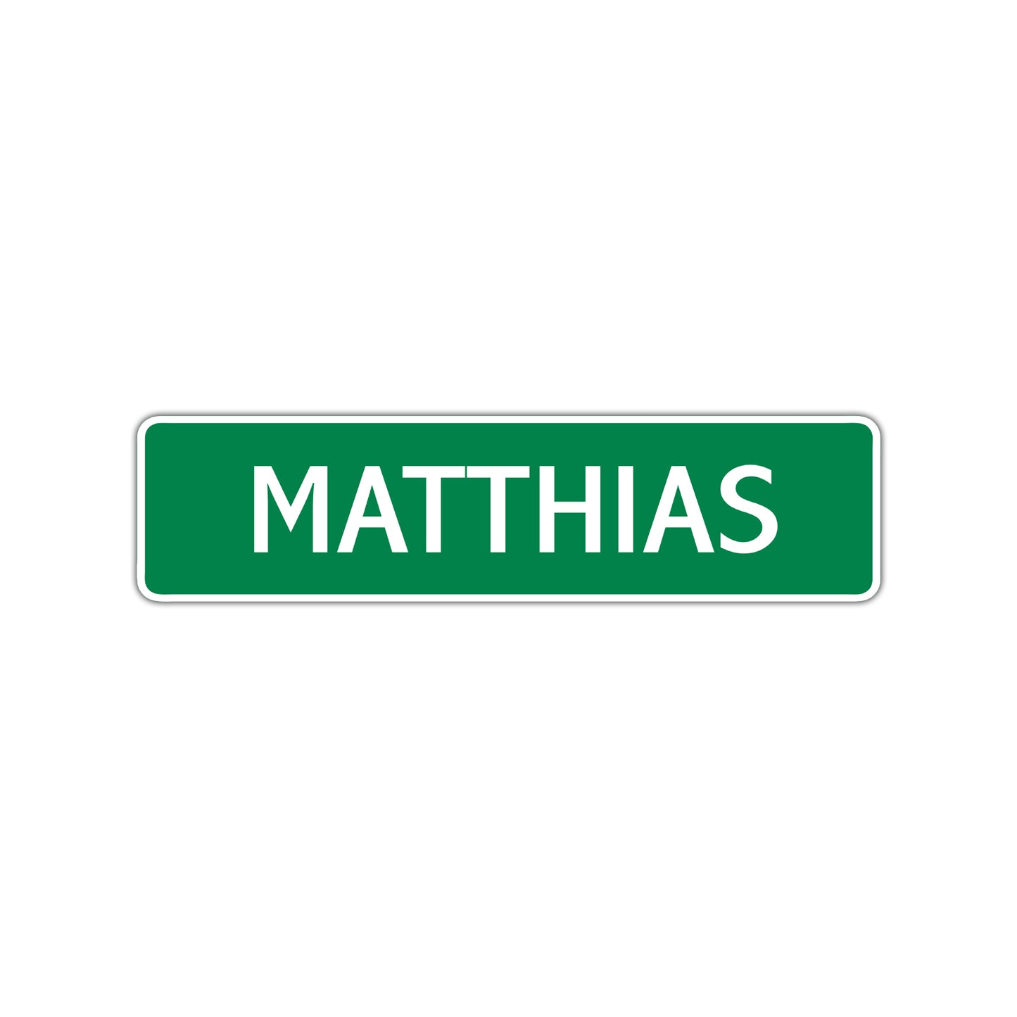Matthias Street Sign Children Name Room Plate