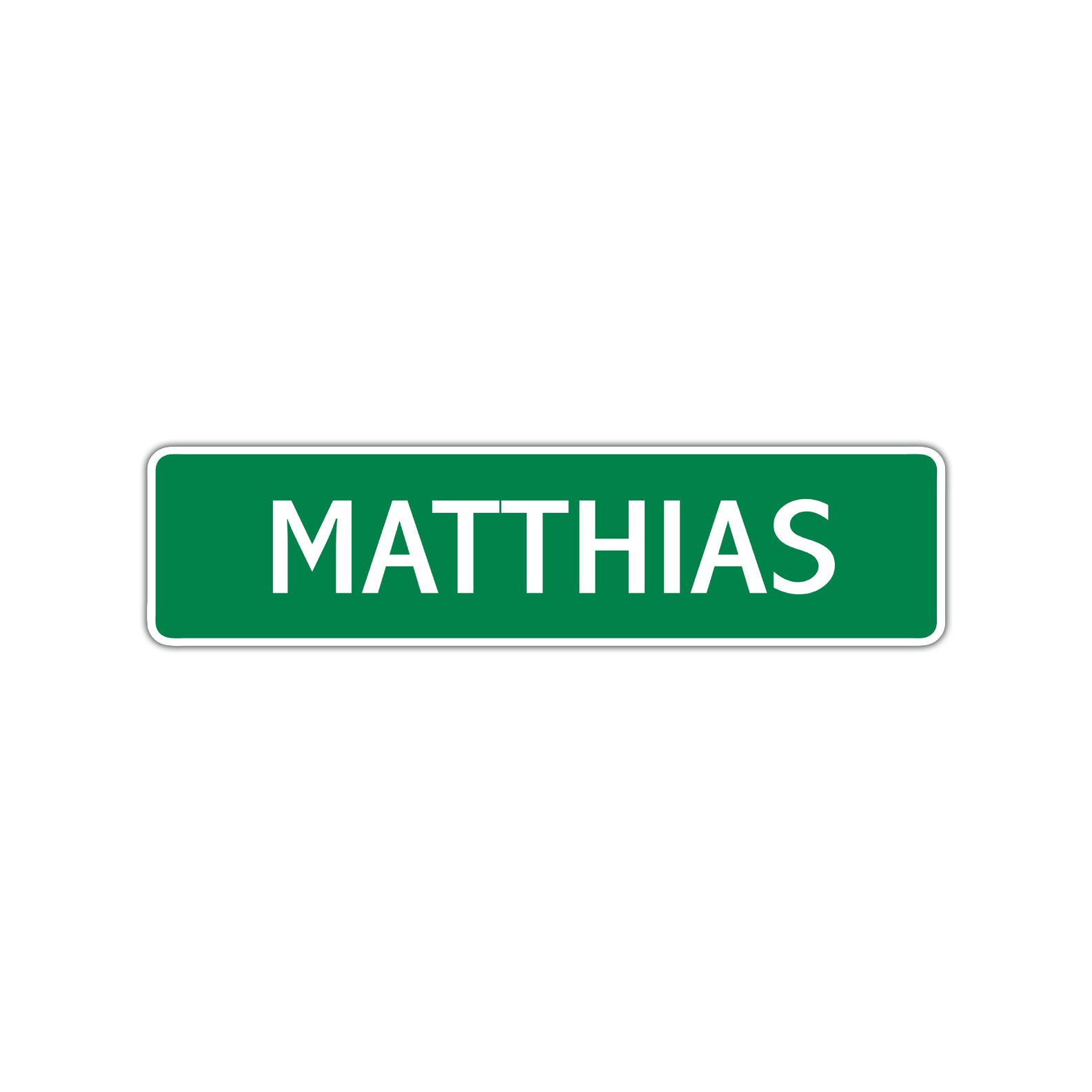 Matthias Street Sign Children Name Room Plate