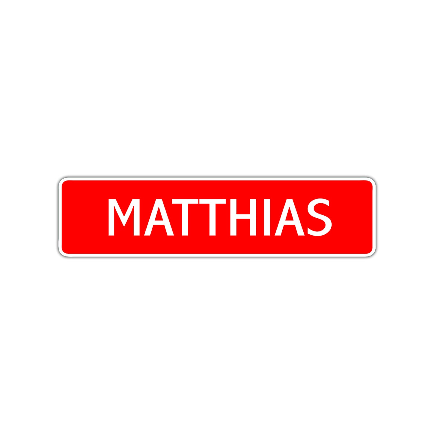 Matthias Street Sign Children Name Room Plate