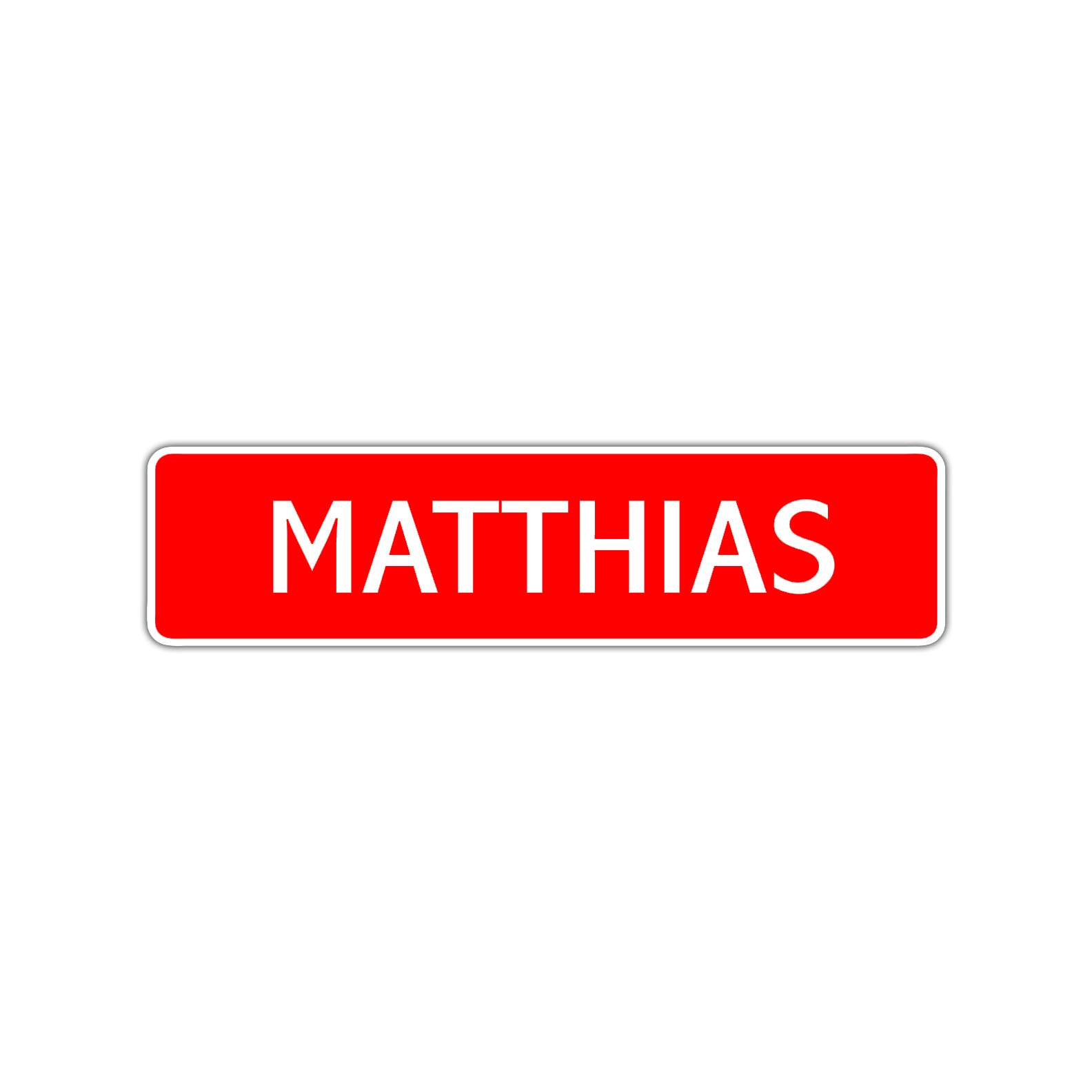Matthias Street Sign Children Name Room Plate