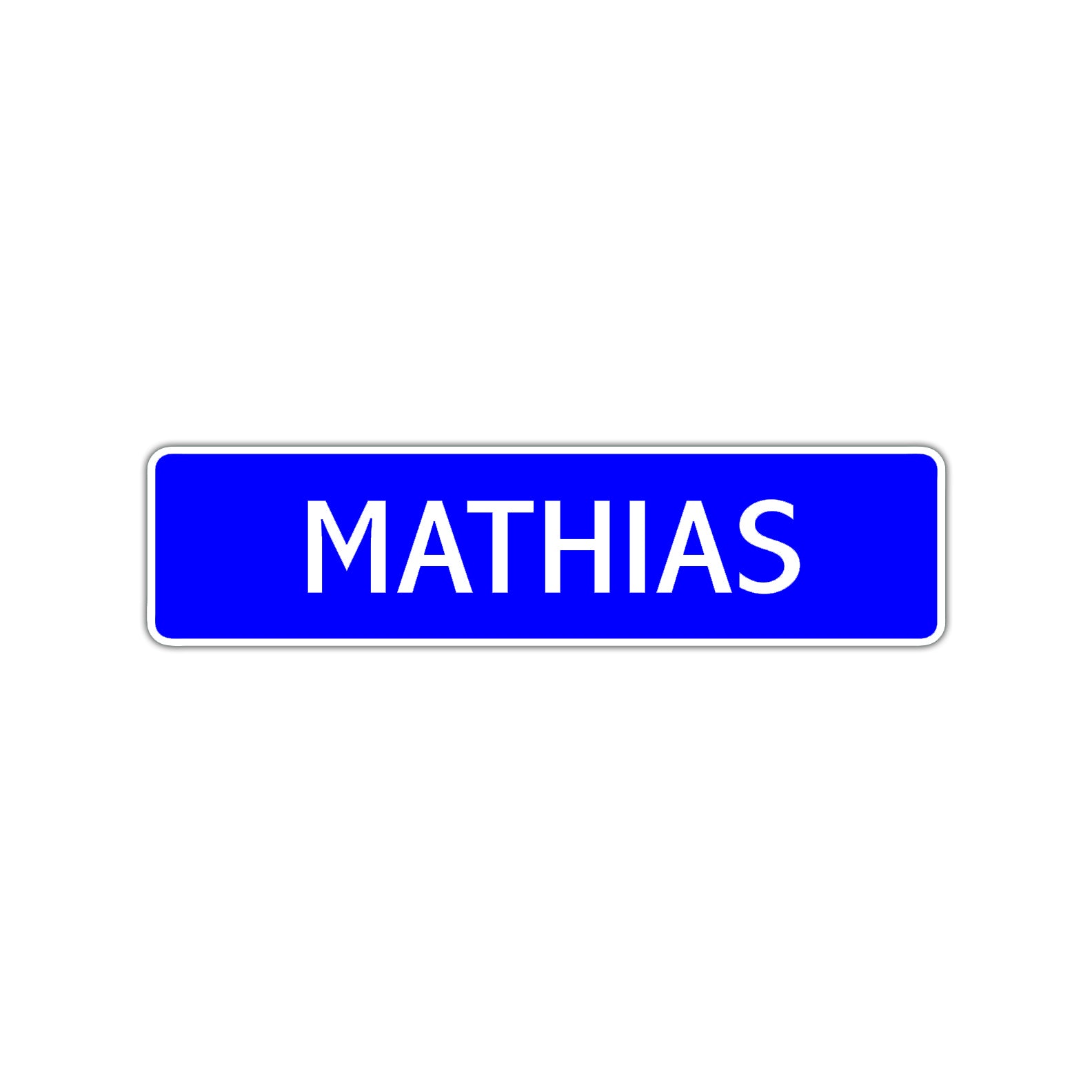 Mathias Street Sign Children Name Room Plate