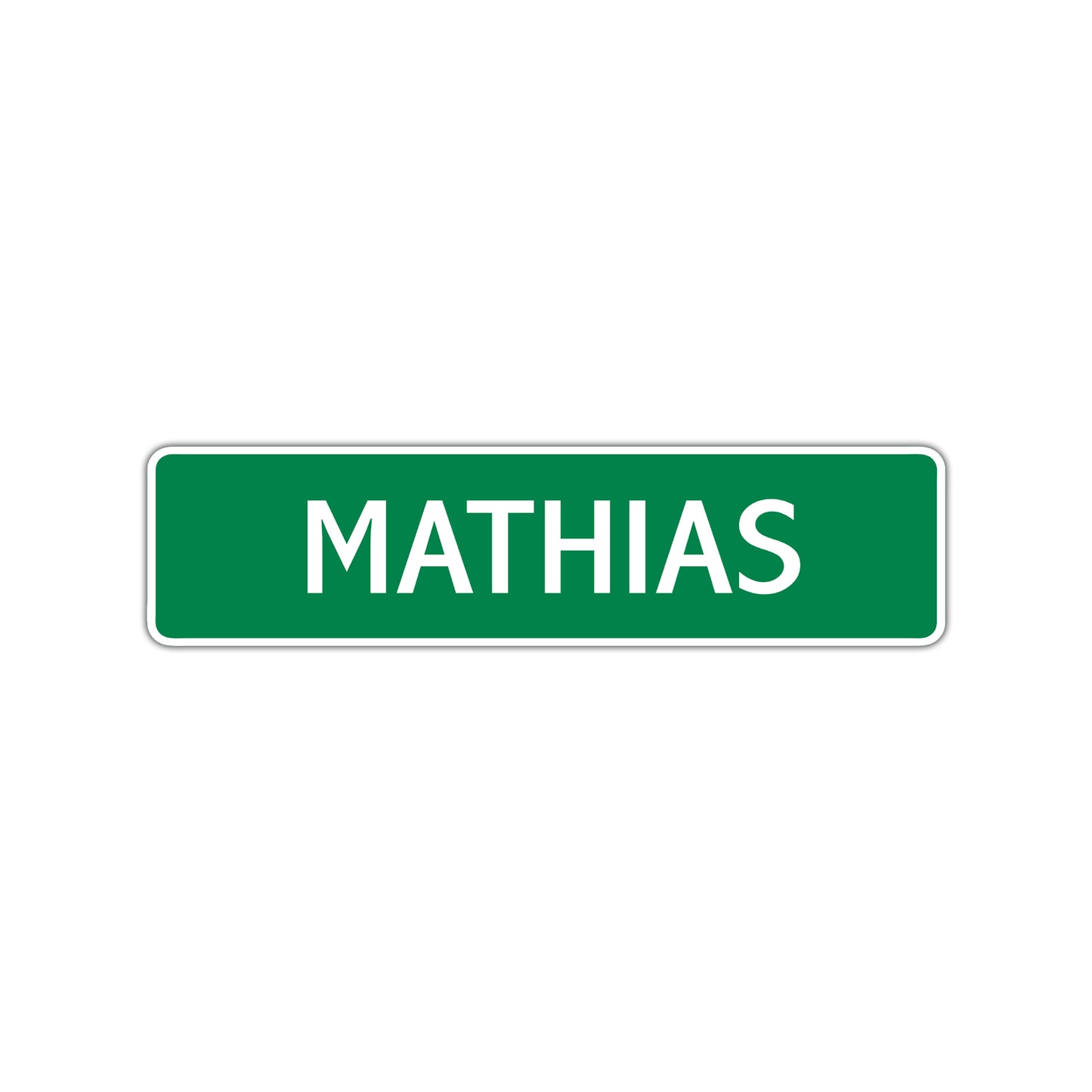 Mathias Street Sign Children Name Room Plate