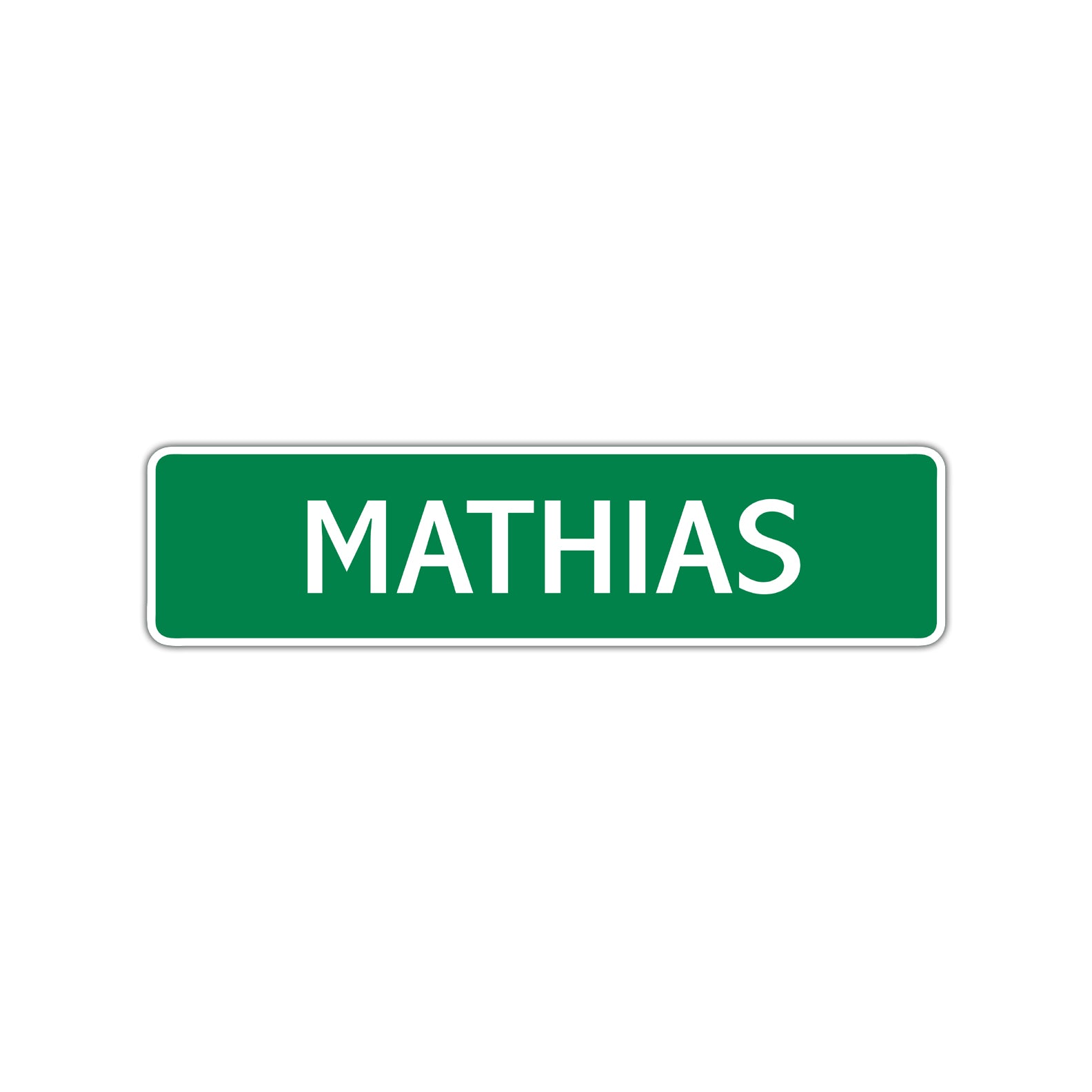 Mathias Street Sign Children Name Room Plate