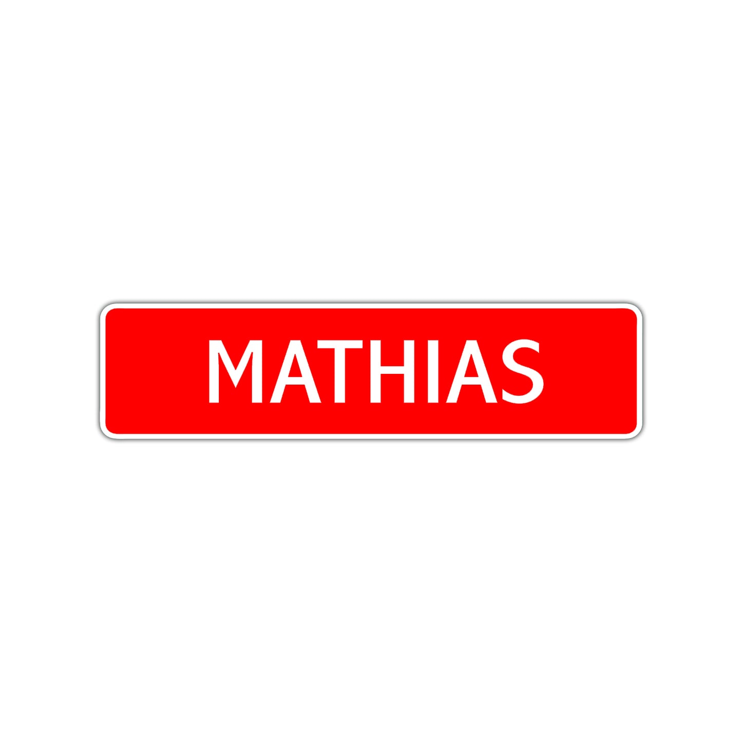 Mathias Street Sign Children Name Room Plate