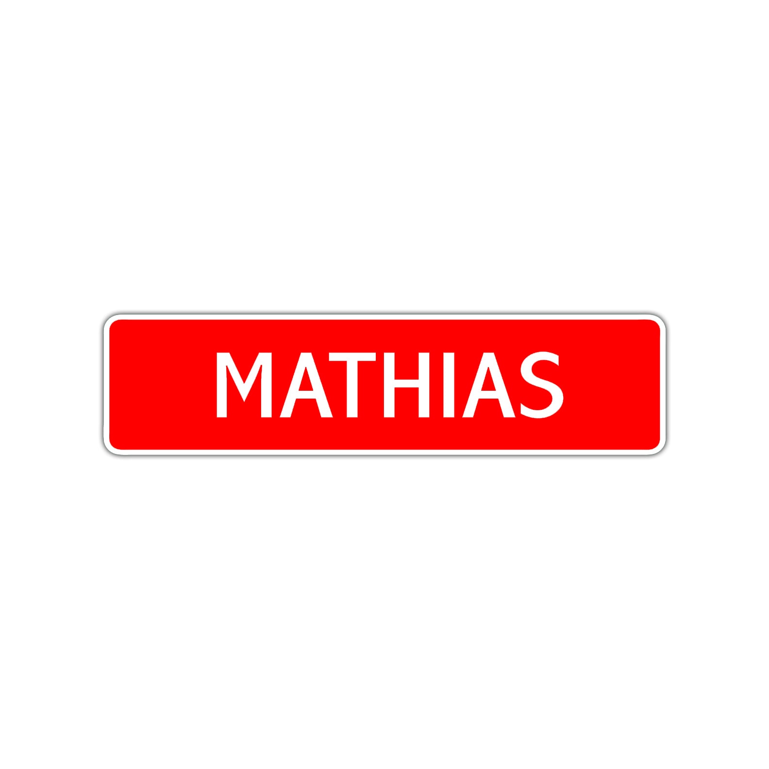 Mathias Street Sign Children Name Room Plate
