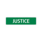 Justice Street Sign Children Name Room Plate