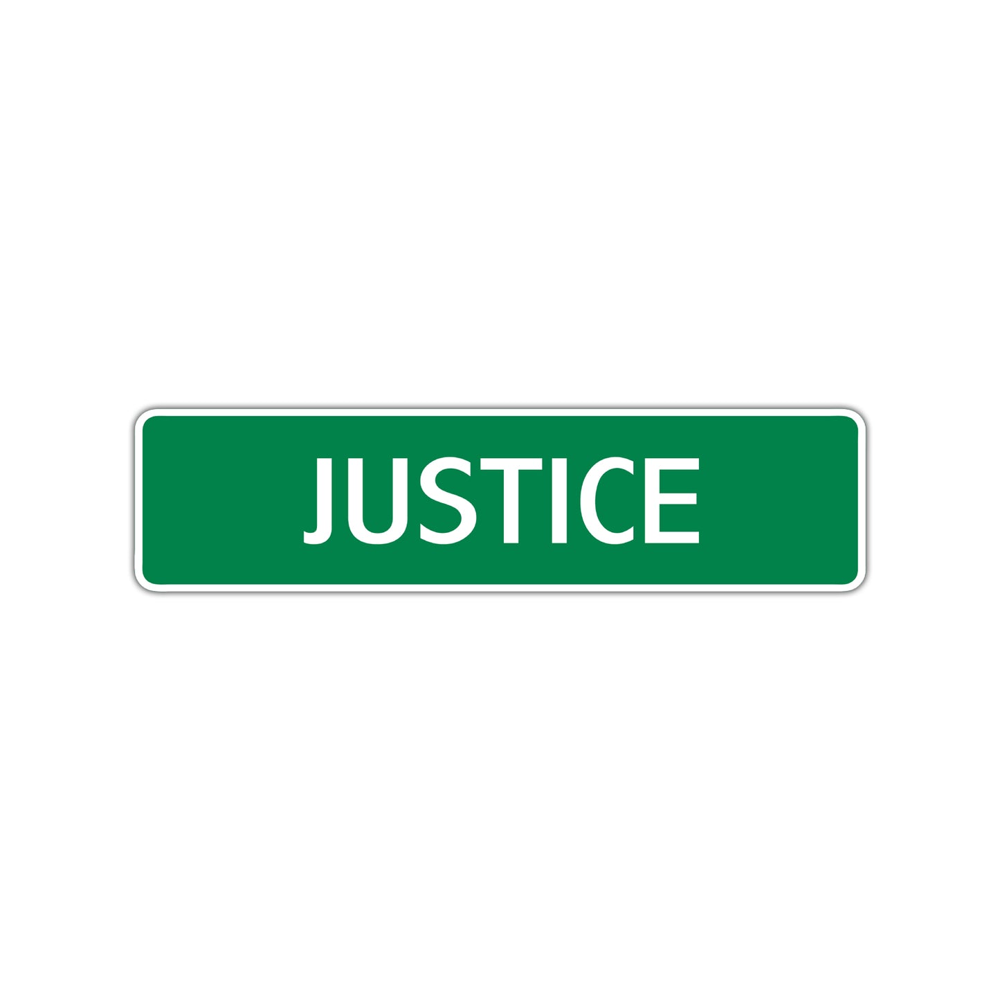 Justice Street Sign Children Name Room Plate