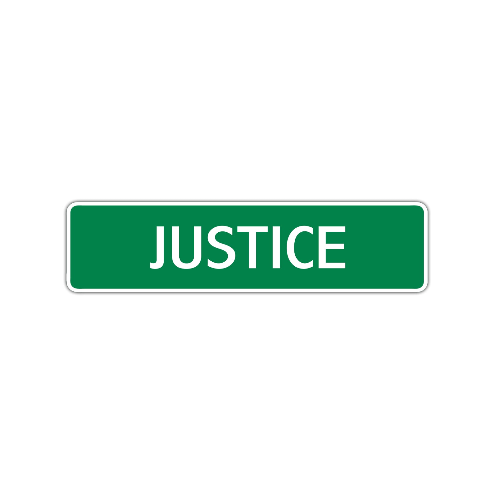 Justice Street Sign Children Name Room Plate
