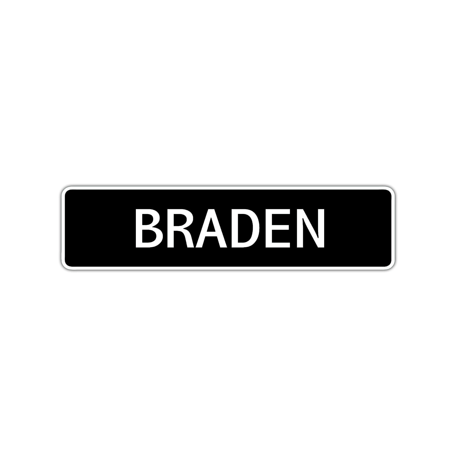 Braden Street Sign Children Name Room Plate