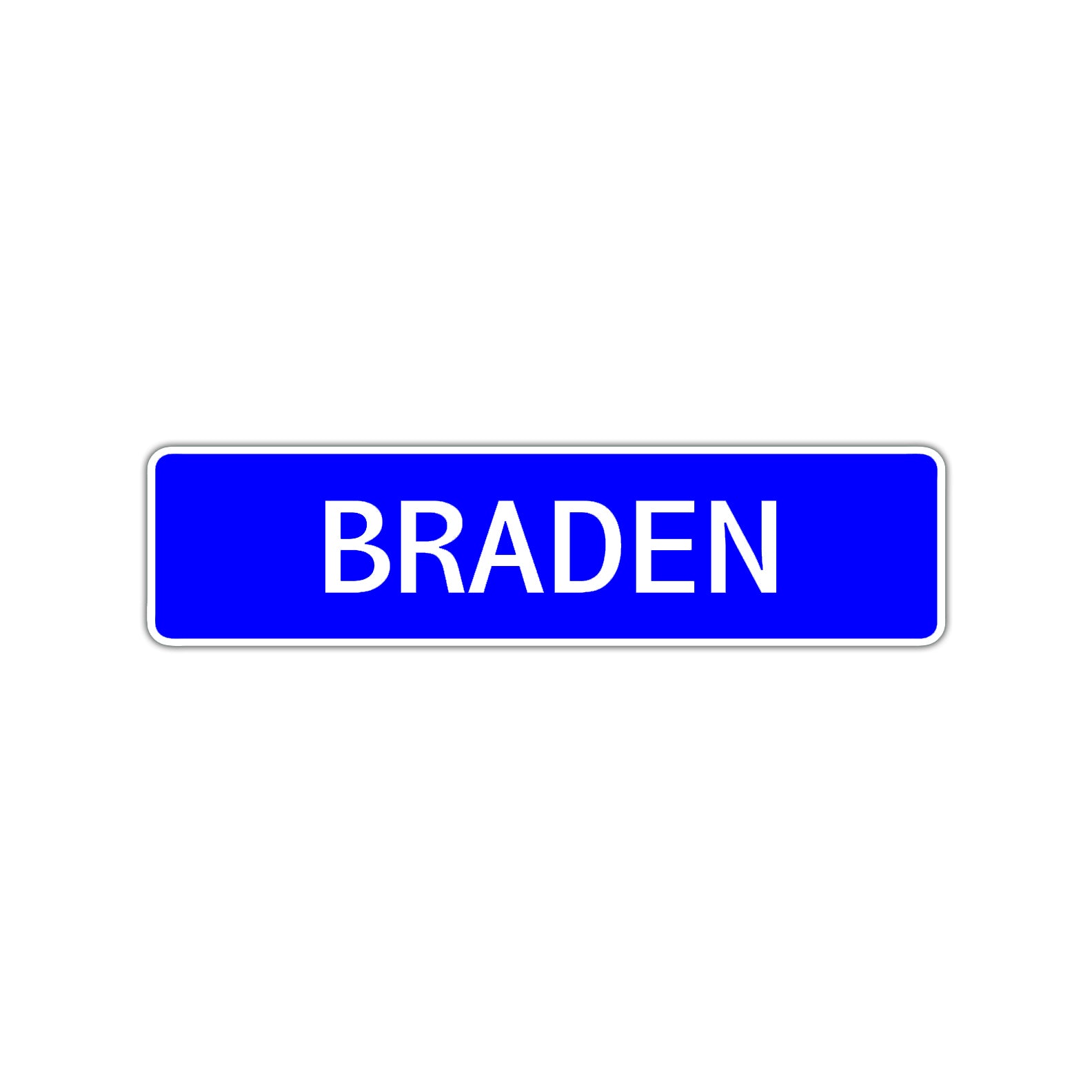 Braden Street Sign Children Name Room Plate