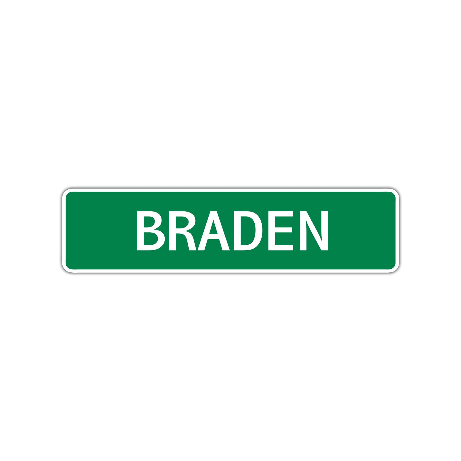 Braden Street Sign Children Name Room Plate