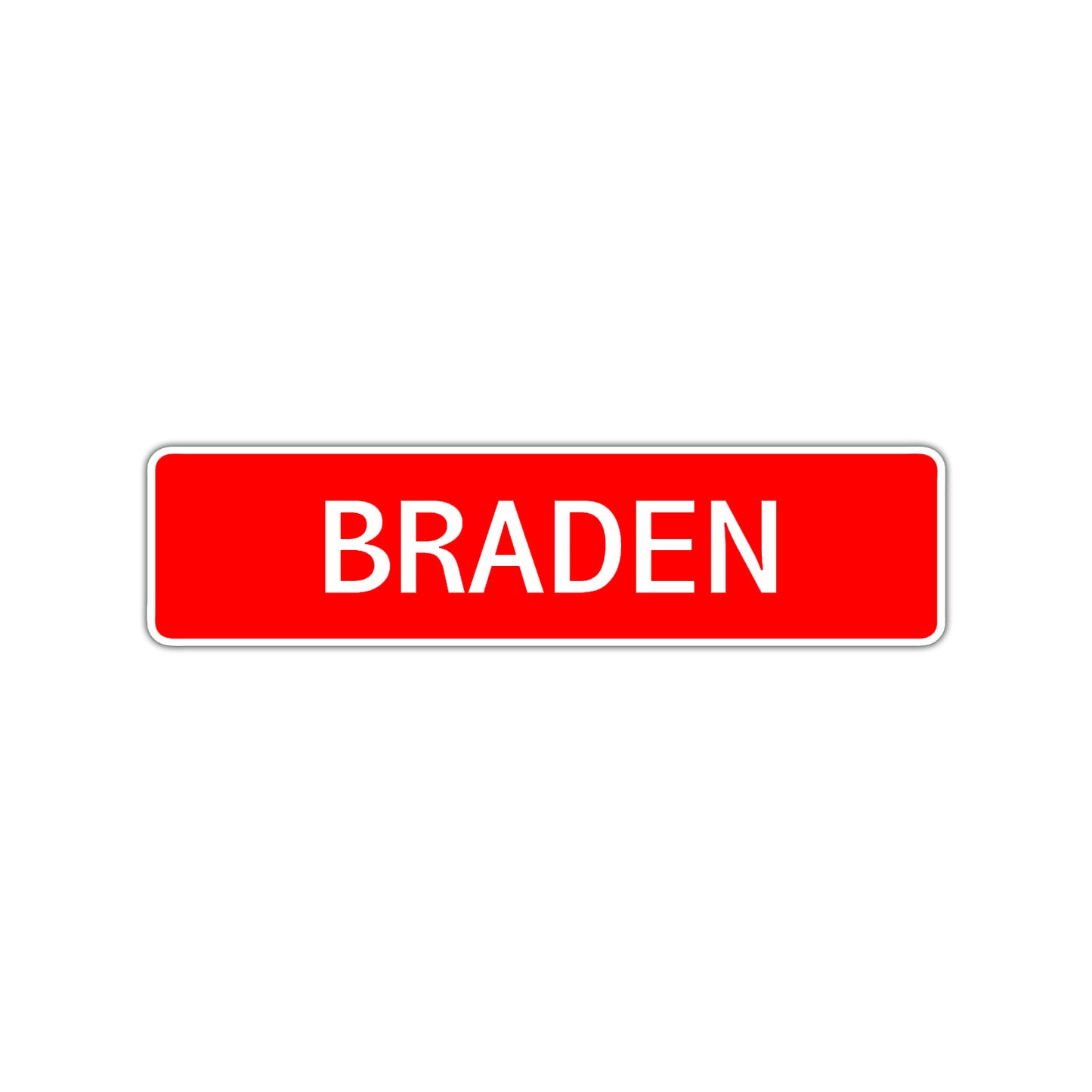 Braden Street Sign Children Name Room Plate