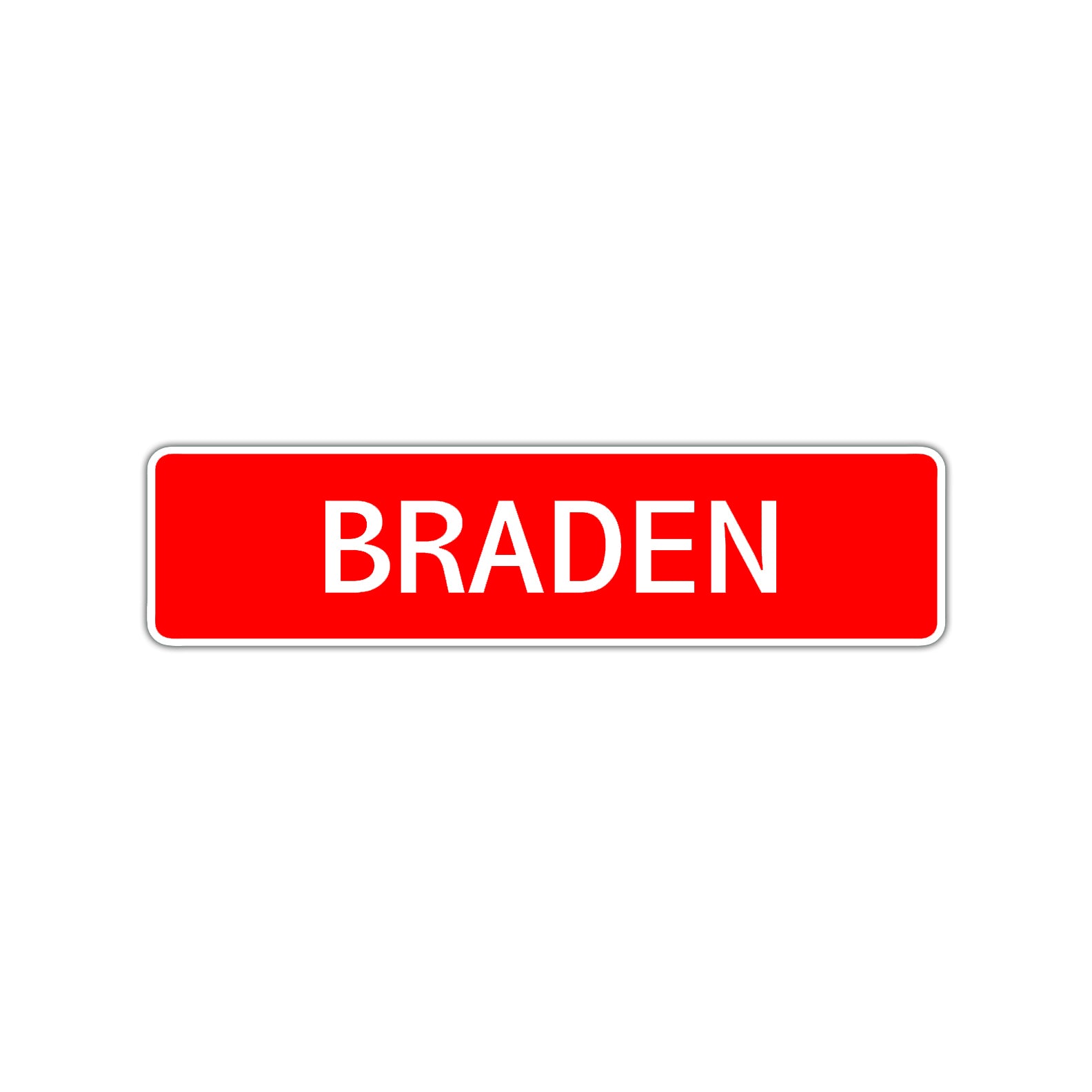 Braden Street Sign Children Name Room Plate