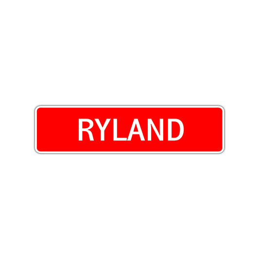 Ryland Street Sign Children Name Room Plate