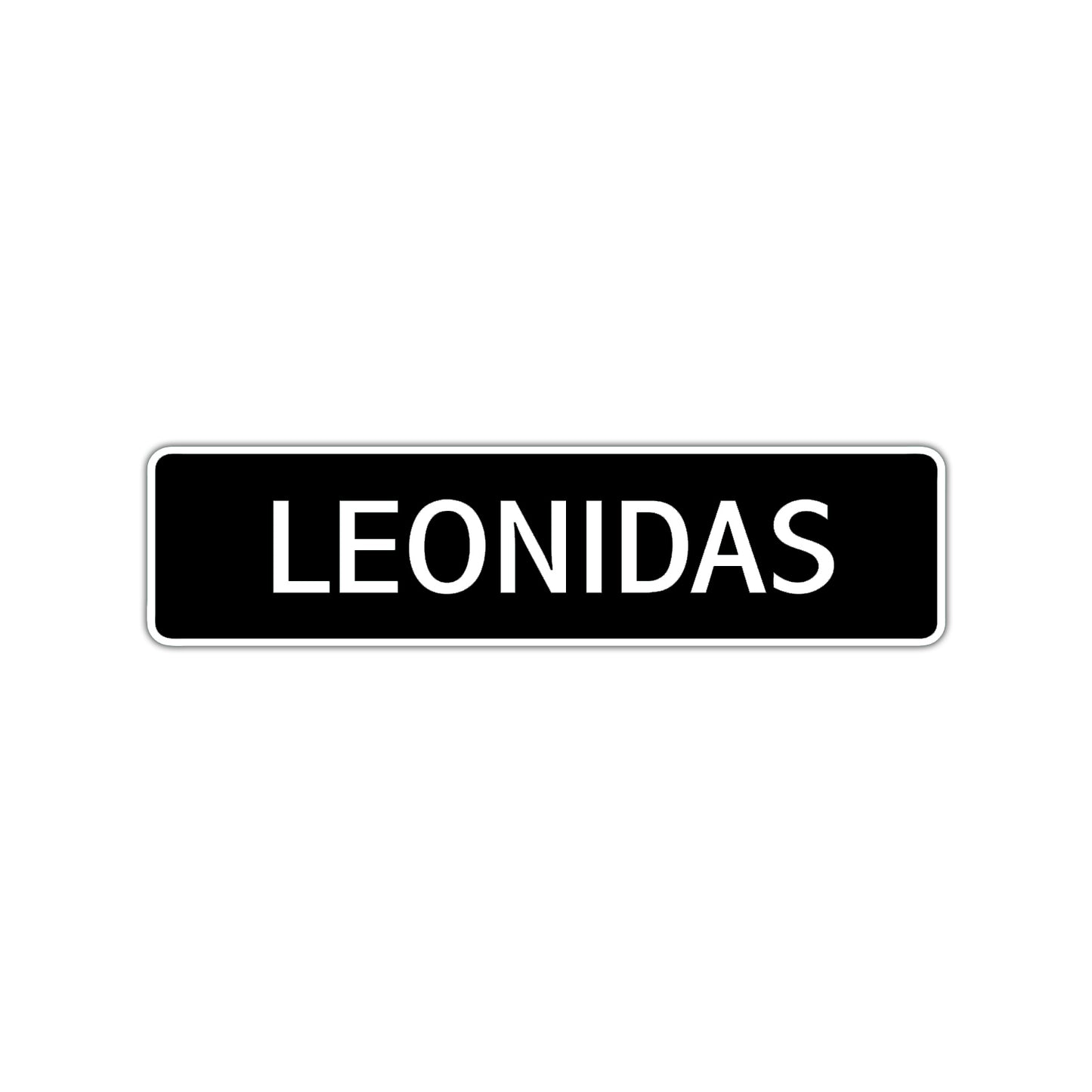 Leonidas Street Sign Children Name Room Plate