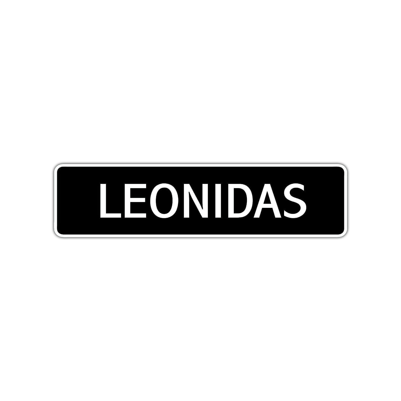 Leonidas Street Sign Children Name Room Plate