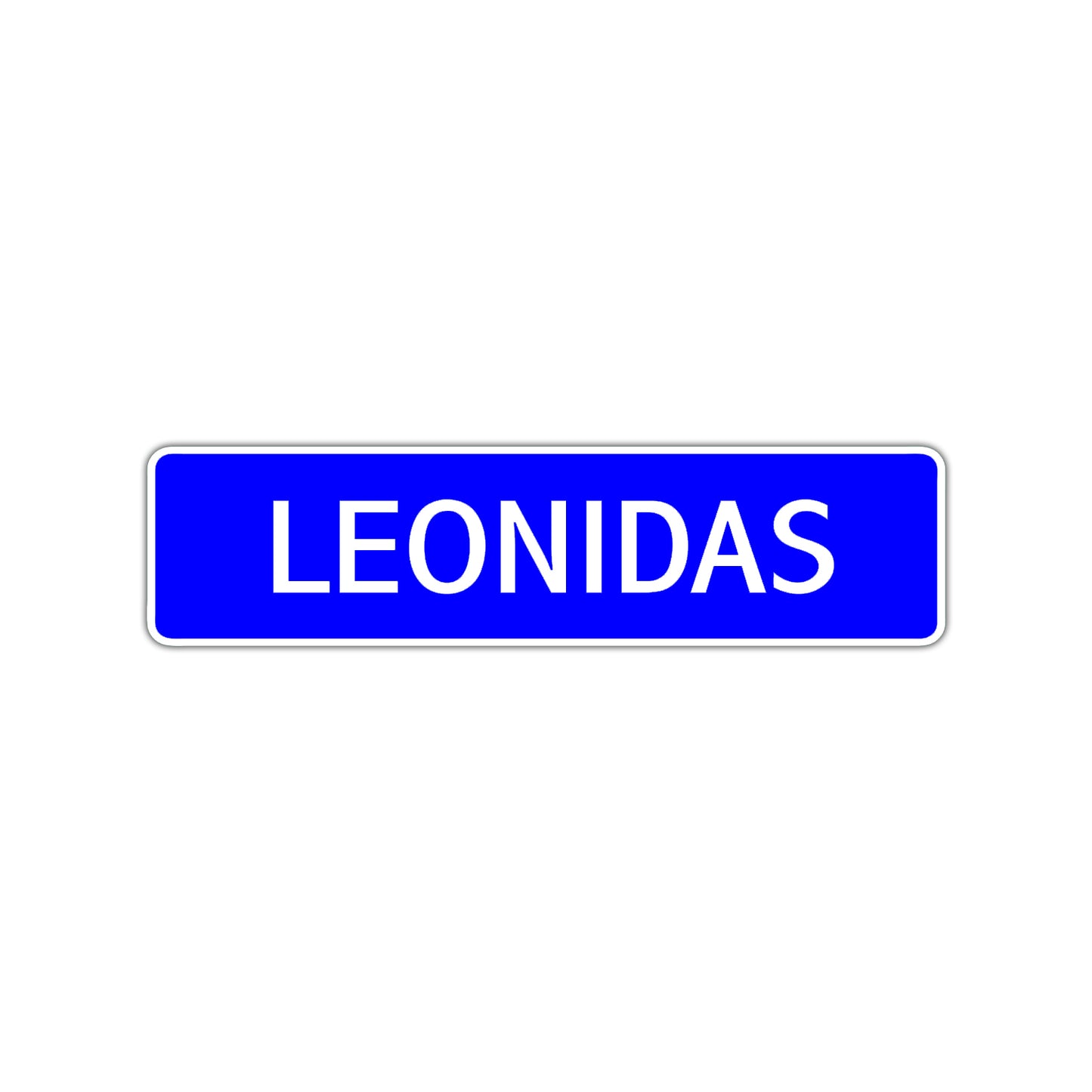 Leonidas Street Sign Children Name Room Plate