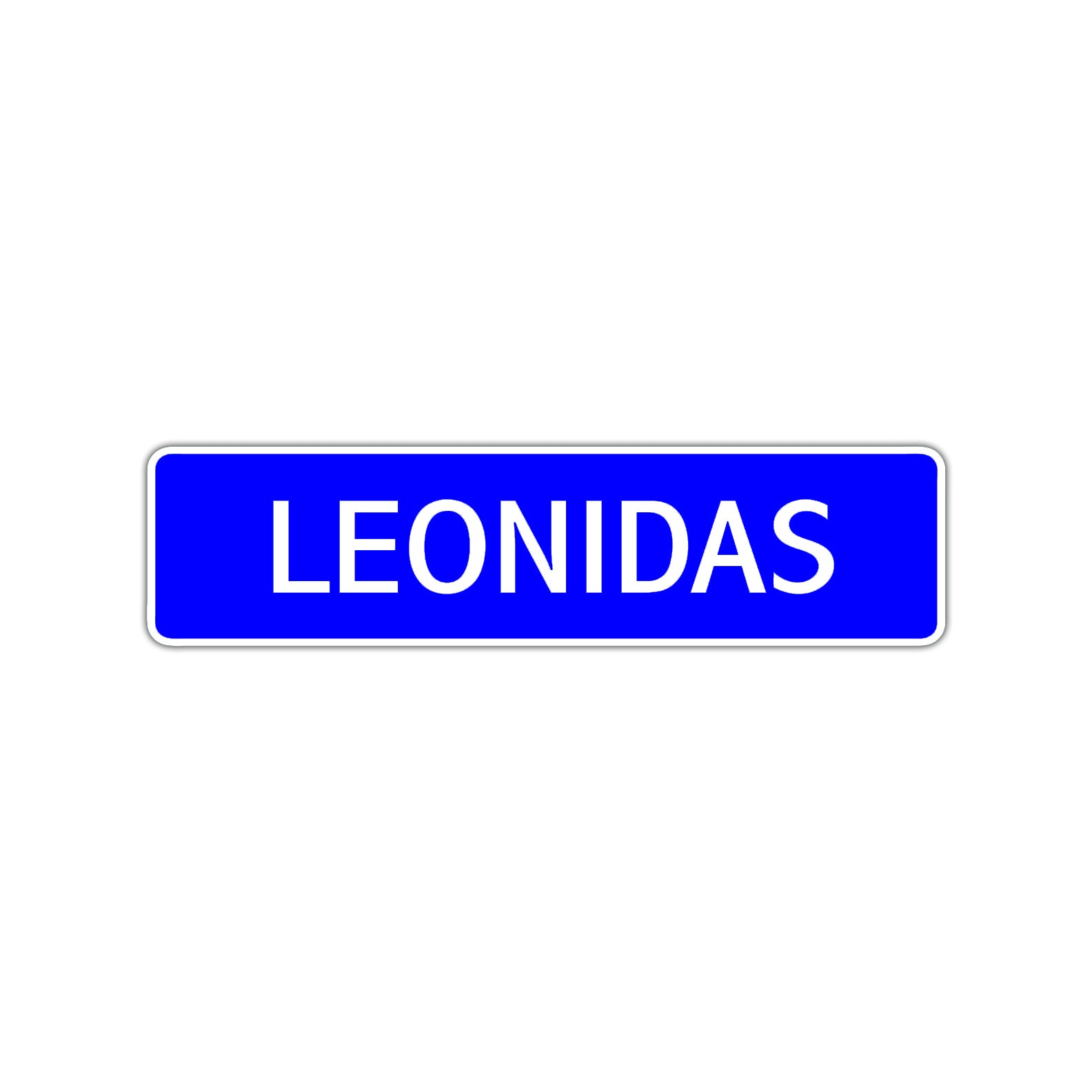 Leonidas Street Sign Children Name Room Plate
