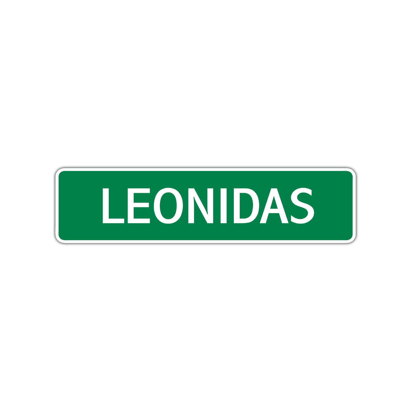 Leonidas Street Sign Children Name Room Plate
