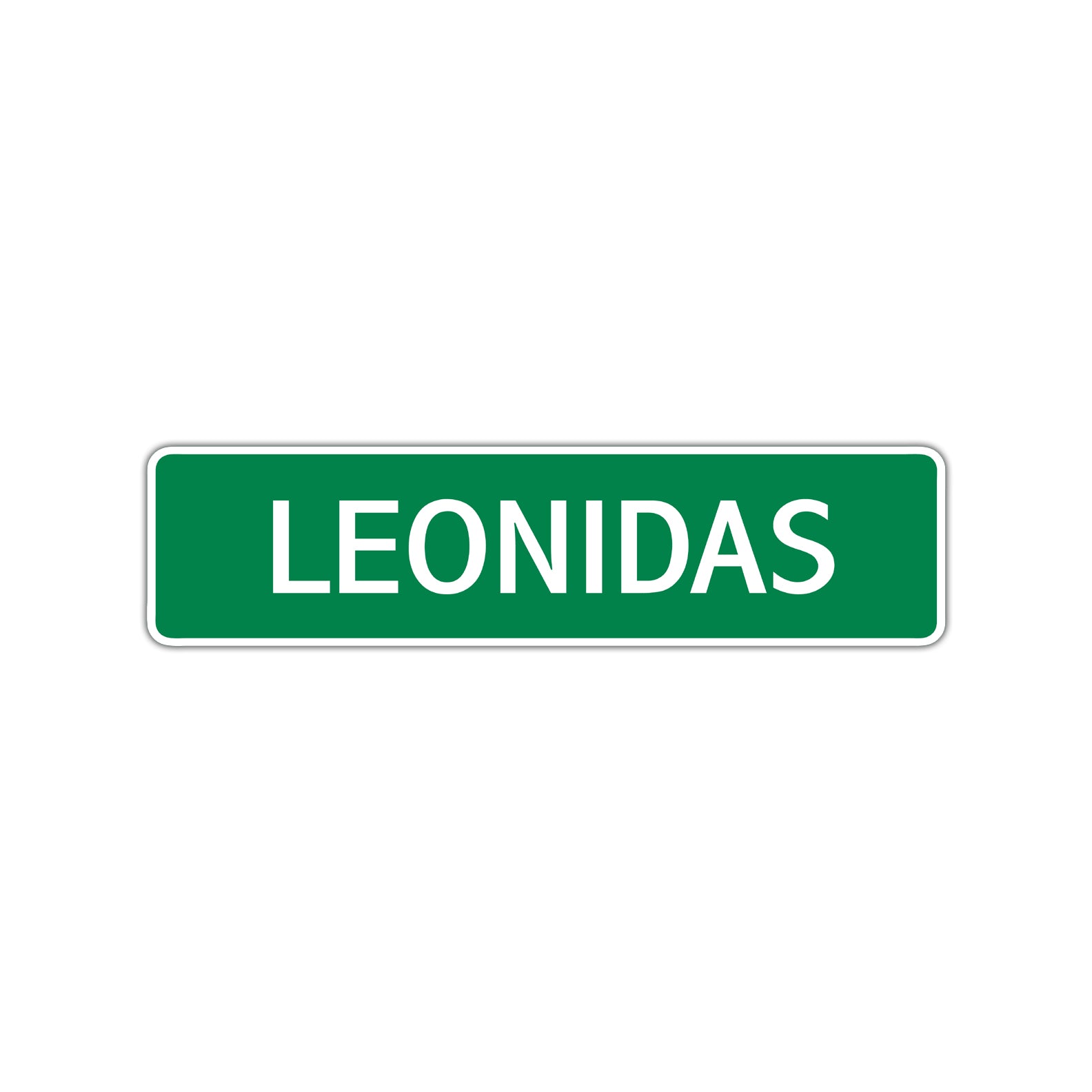 Leonidas Street Sign Children Name Room Plate