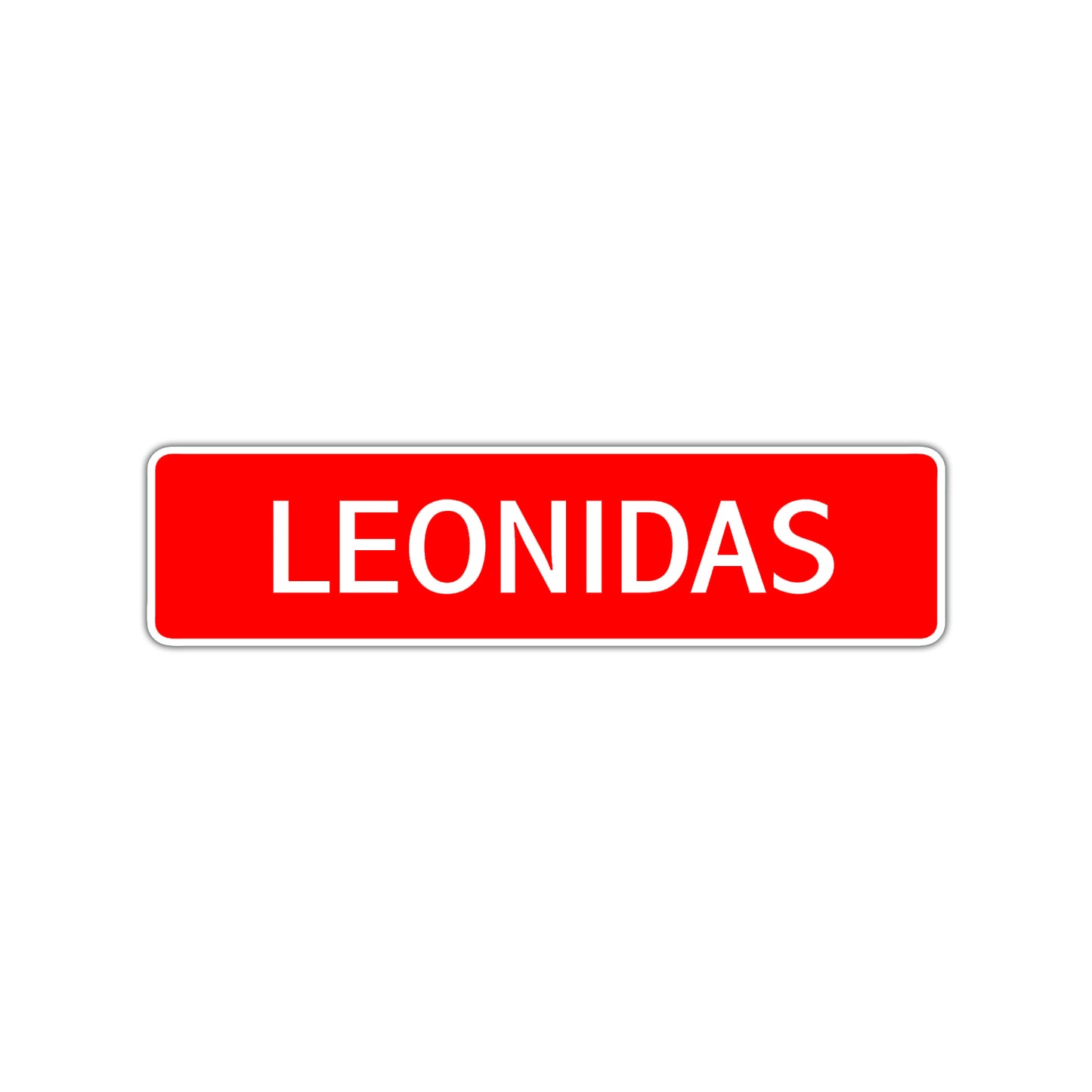 Leonidas Street Sign Children Name Room Plate