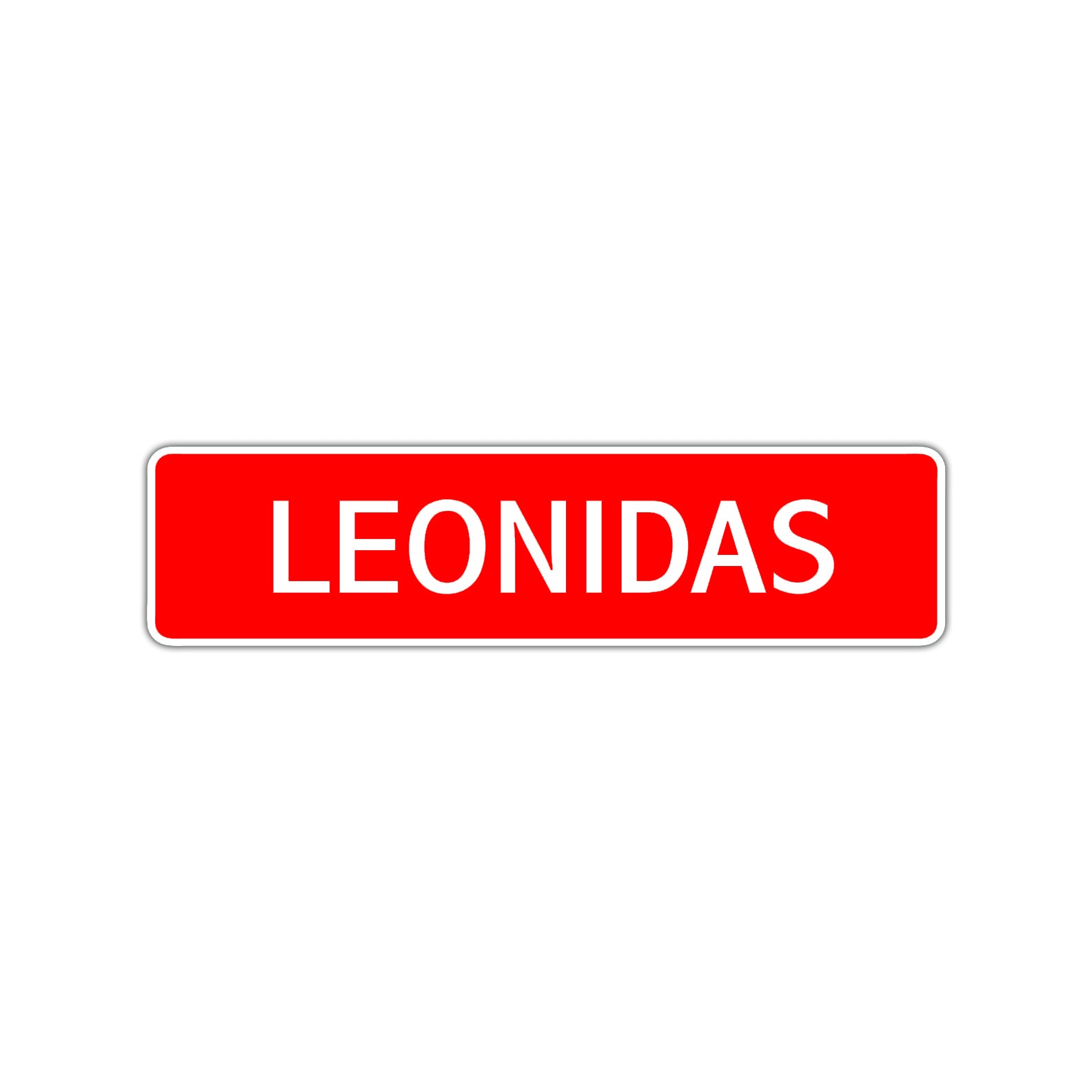 Leonidas Street Sign Children Name Room Plate