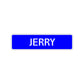 Jerry Street Sign Children Name Room Plate