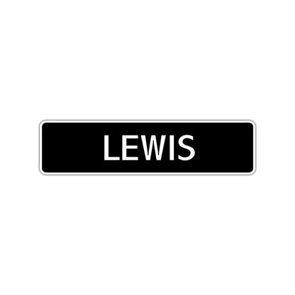 Lewis Street Sign Children Name Room Plate