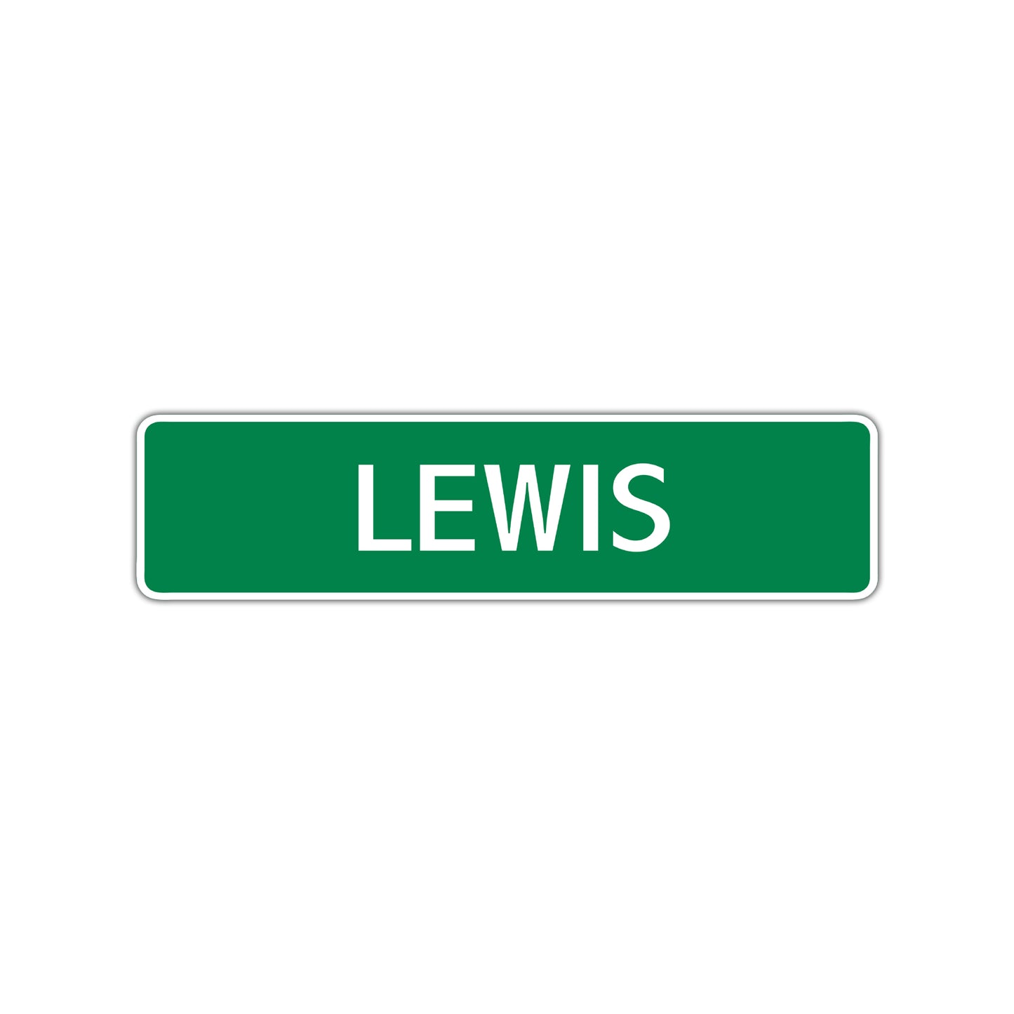 Lewis Street Sign Children Name Room Plate