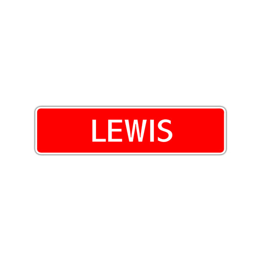 Lewis Street Sign Children Name Room Plate