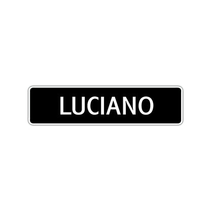 Luciano Street Sign Children Name Room Plate