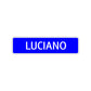 Luciano Street Sign Children Name Room Plate
