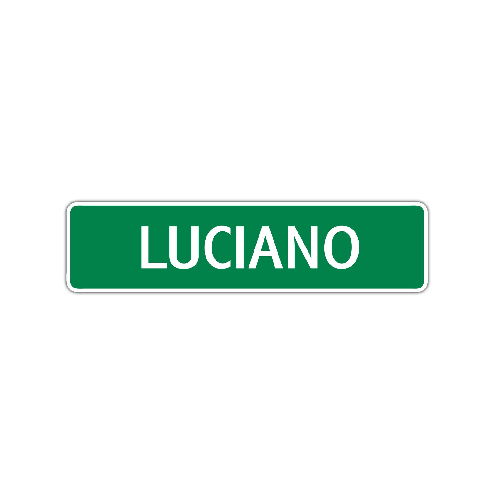 Luciano Street Sign Children Name Room Plate