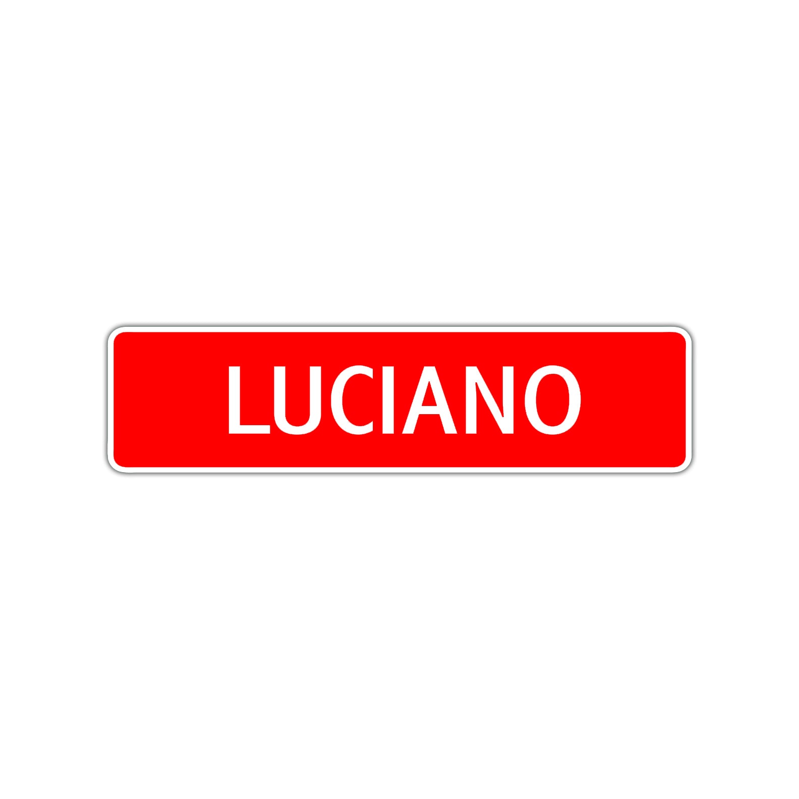Luciano Street Sign Children Name Room Plate