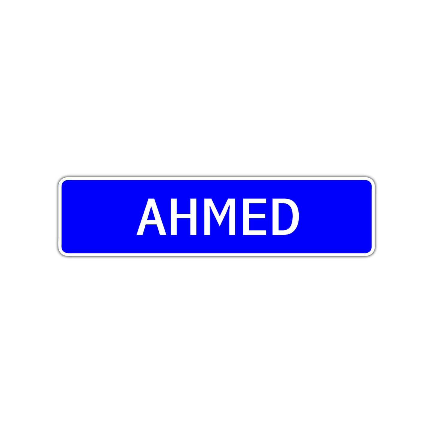 Ahmed Street Sign Children Name Room Plate