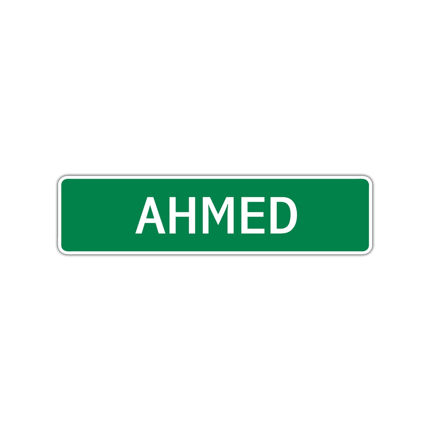 Ahmed Street Sign Children Name Room Plate