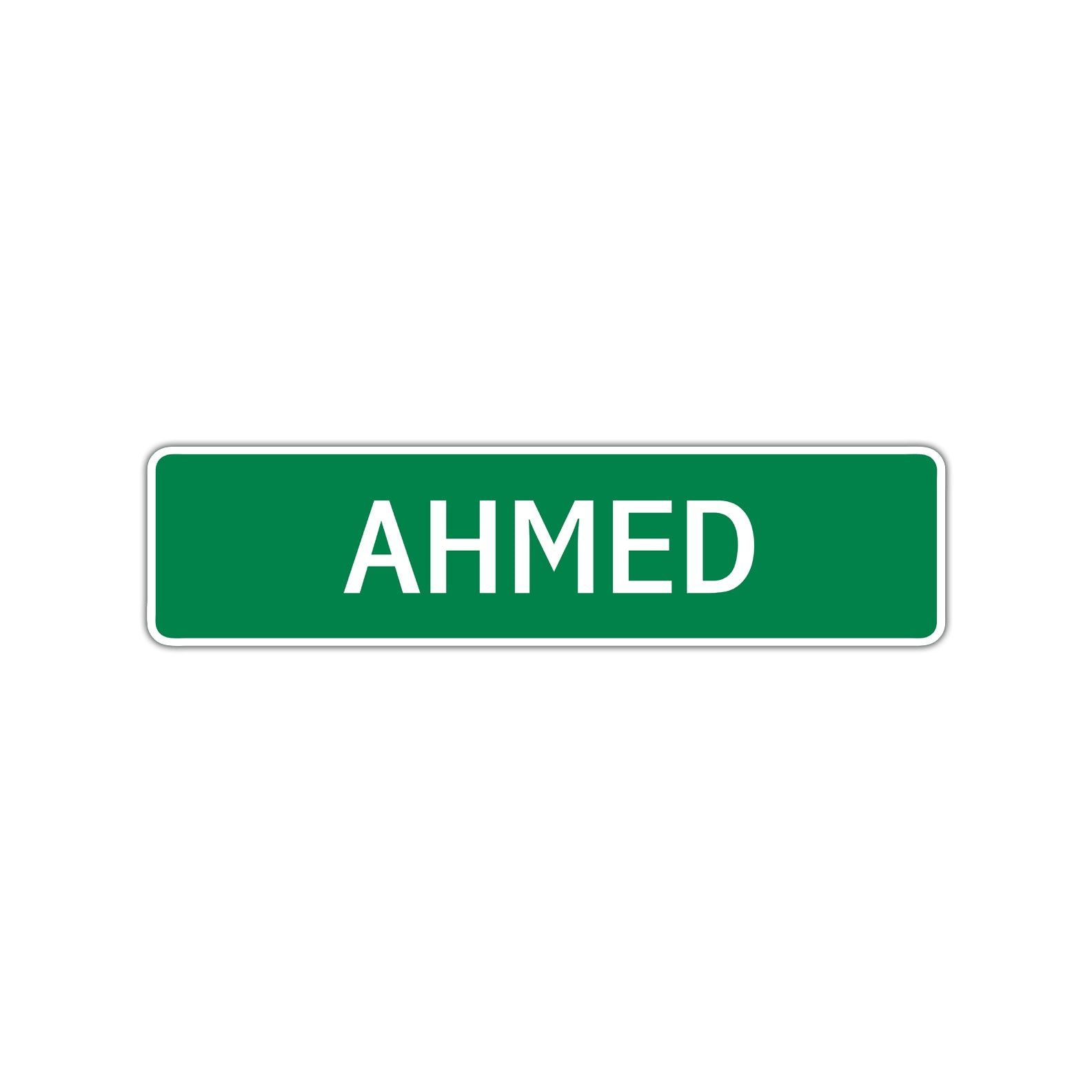 Ahmed Street Sign Children Name Room Plate