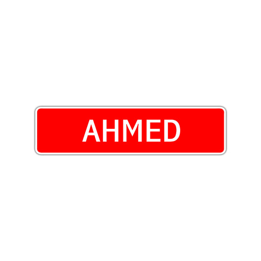Ahmed Street Sign Children Name Room Plate