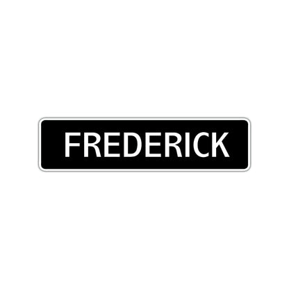 Frederick Street Sign Children Name Room Plate