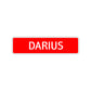Darius Street Sign Children Name Room Plate